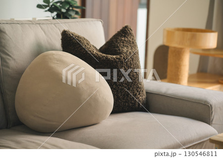 home interior and architecture concept with sofa in modern house 130546811