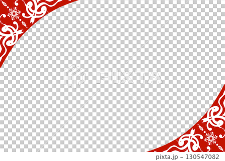 紅色優雅雪框 130547082