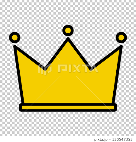 Gold simple crown illustration 130547353