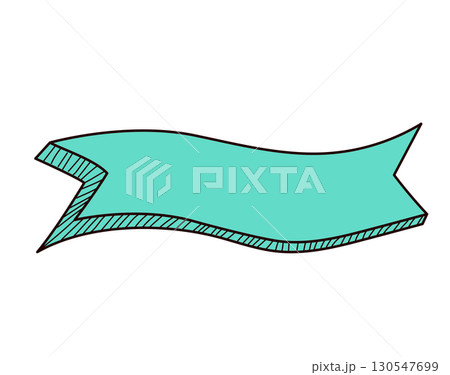 Retro Style Green Banner 130547699