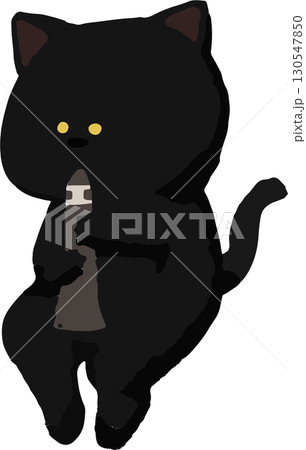 クラリネットを演奏する黒猫 クラリネットを演奏する黒猫 130547850