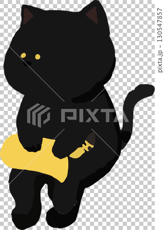 薩克斯風演奏者黑貓 130547857