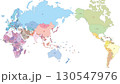 世界地図国旗と国名入り 130547976