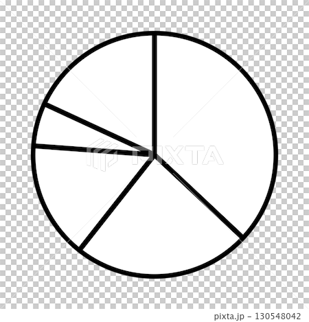 シンプルな円グラフのアイコン シンプルな円グラフのアイコン 130548042