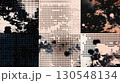 Abstract grunge halftone texture background with black spots and distressed effect 130548134