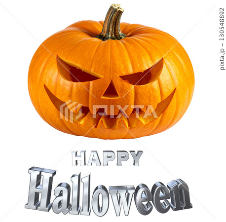 3DCG文字「Happy Halloween」ハッピーハロウィン 130548892