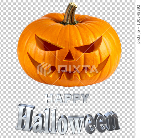 3DCG文字「Happy Halloween」ハッピーハロウィン 130548892