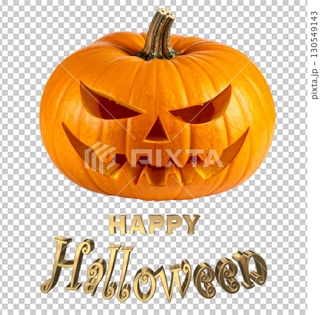 3DCG文字「萬聖節快樂」萬聖節快樂 130549143