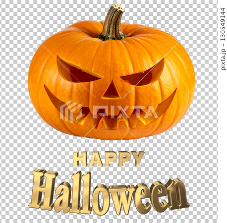 3DCG文字「萬聖節快樂」萬聖節快樂 130549144