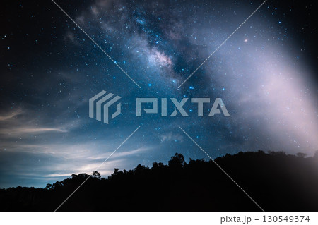 Milky Way galaxy stretching across the night sky 130549374