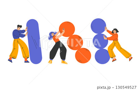 Engaging in Collaborative Teamwork Using Colorful Shapes and Unique Figures for Fun and Creativity Engaging in Collaborative Teamwork Using Colorful Shapes and Unique Figures for Fun and Creativity 130549527