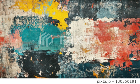 Abstract colorful textured painting background, modern art for interior design 130550191