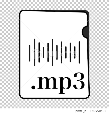 MP3 file format audio file monochrome 130550407