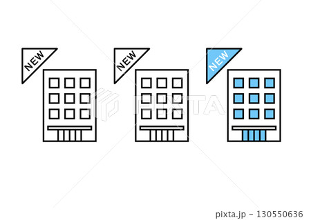 新しい会社や企業をイメージしたアイコンセット 130550636