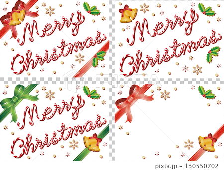 Christmas card frame, letter, decoration, ornament, design letter, font, design illustration material set Christmas card frame, letter, decoration, ornament, design letter, font, design illustration material set 130550702