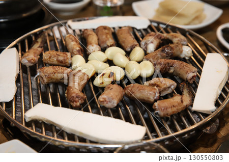 Korean seafood. Grilled hagfish (Grilled sea eel) 130550803