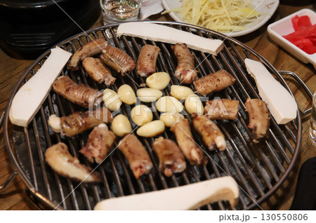 Korean seafood. Grilled hagfish (Grilled sea eel) Korean seafood. Grilled hagfish (Grilled sea eel) 130550806