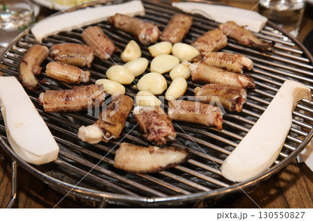 Korean seafood. Grilled hagfish (Grilled sea eel) 130550827