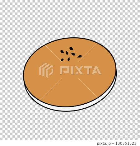 紅豆麵包的簡單插圖 130551323