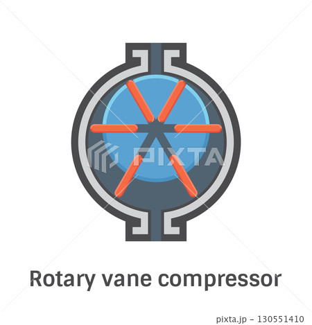 AIr conditioning hvac system part vector color icon design. 130551410
