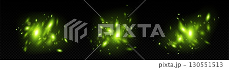 Magical firefly effect with glowing green light Magical firefly effect with glowing green light 130551513