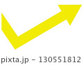 成功や向上を表す黄色矢印のイラスト 130551812