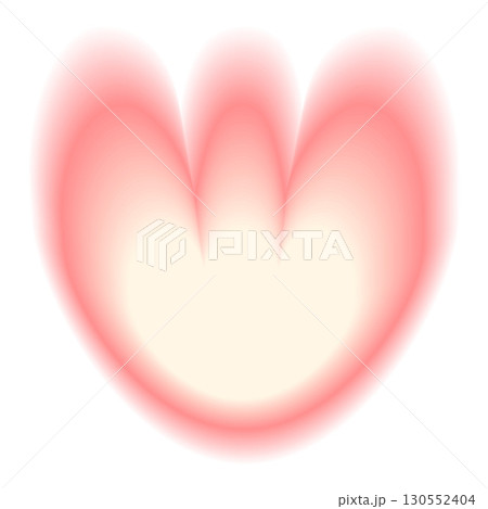 Smooth gradient tulip flower shape. Y2k retro forms. Pink floral icon isolated on transparent background. Trendy effect figure with blurry texture. Vector illustration 130552404