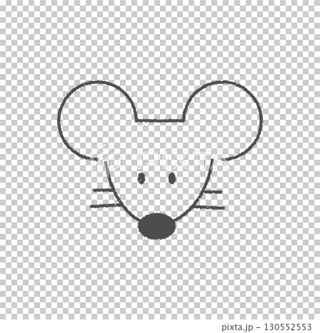 干支の手描き風アイコン【子 ネズミ】 130552553