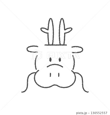 干支の手描き風アイコン【辰 龍】 130552557