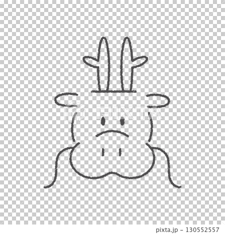 干支の手描き風アイコン【辰 龍】 130552557