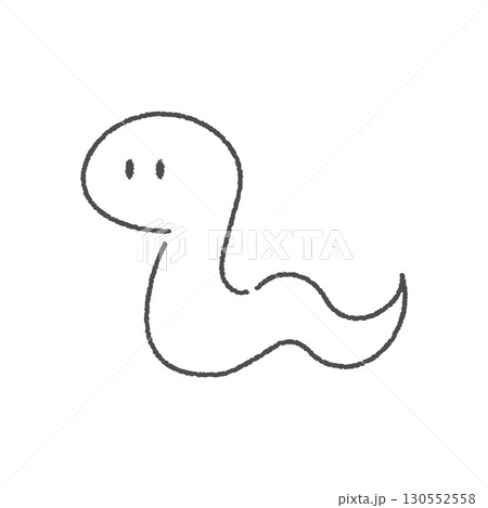 干支の手描き風アイコン【巳 ヘビ】 干支の手描き風アイコン【巳 ヘビ】 130552558