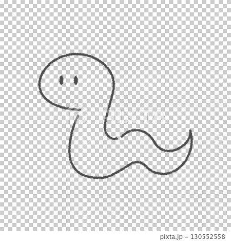 干支の手描き風アイコン【巳 ヘビ】 干支の手描き風アイコン【巳 ヘビ】 130552558