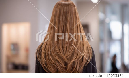 ロングヘアのレイヤーカット 130553744