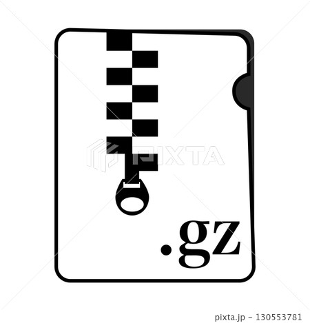 GZファイル形式 圧縮ファイル モノクロ GZファイル形式 圧縮ファイル モノクロ 130553781