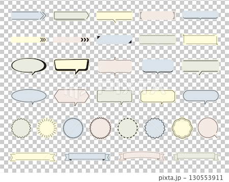 シンプルなデザインパーツとあしらいフレーム コレクション 130553911