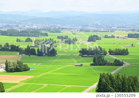 円万寺観音山から見える居久根(いぐね)のある風景 円万寺観音山から見える居久根(いぐね)のある風景 130555209
