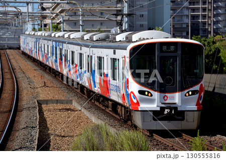 JRゆめ咲線を走る323系回送電車8両 130555816