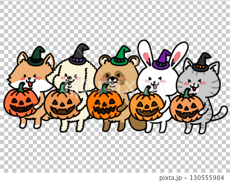 Halloween is fun! Shiba Inu, Poodle, Raccoon Dog, Rabbit, Cat Halloween is fun! Shiba Inu, Poodle, Raccoon Dog, Rabbit, Cat 130555984