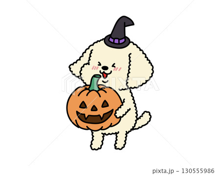 ハロウィン楽しいね　プードルさん 130555986
