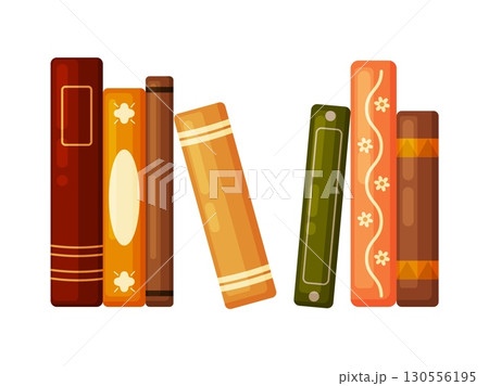 Autumn Bookshelf Flat Design Illustration Autumn Bookshelf Flat Design Illustration 130556195