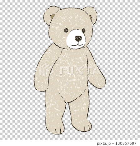 Standing brown teddy bear 130557697