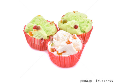 mini tasty cupcake isolated on white background. 130557755