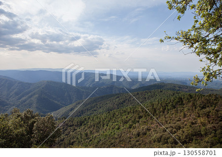 Mountainous forests and cloudy skies Mountainous forests and cloudy skies 130558701