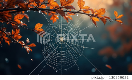 spider on a spider web in autumn spider on a spider web in autumn 130559021