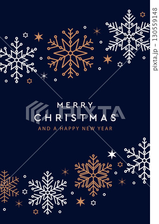 christmas greeting card with snowflakes vector illustration christmas greeting card with snowflakes vector illustration 130559148