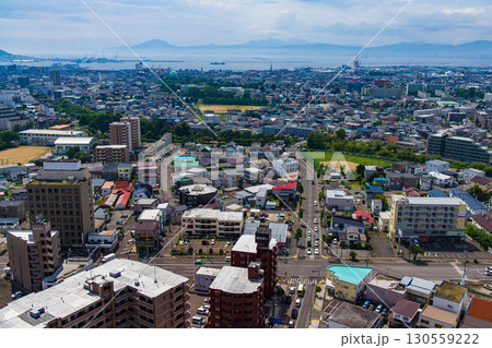 【北海道_函館市_五稜郭】タワーからの眺望 7月 【北海道_函館市_五稜郭】タワーからの眺望 7月 130559222