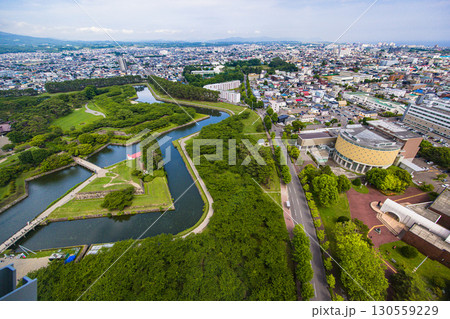 【北海道_函館市_五稜郭】タワーからの眺望 7月 【北海道_函館市_五稜郭】タワーからの眺望 7月 130559229