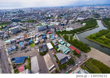 【北海道_函館市_五稜郭】タワーからの眺望 7月 【北海道_函館市_五稜郭】タワーからの眺望 7月 130559232