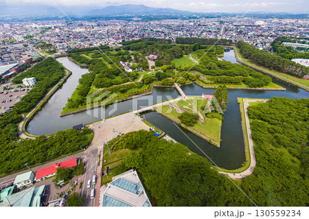 【北海道_函館市_五稜郭】タワーからの眺望 7月 【北海道_函館市_五稜郭】タワーからの眺望 7月 130559234