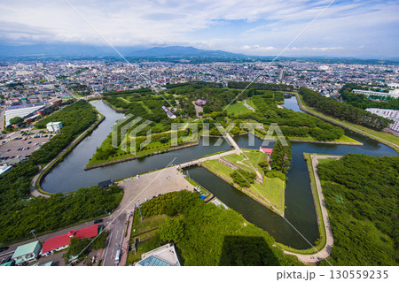 【北海道_函館市_五稜郭】タワーからの眺望 7月 【北海道_函館市_五稜郭】タワーからの眺望 7月 130559235